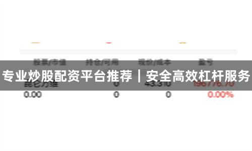 专业炒股配资平台推荐｜安全高效杠杆服务